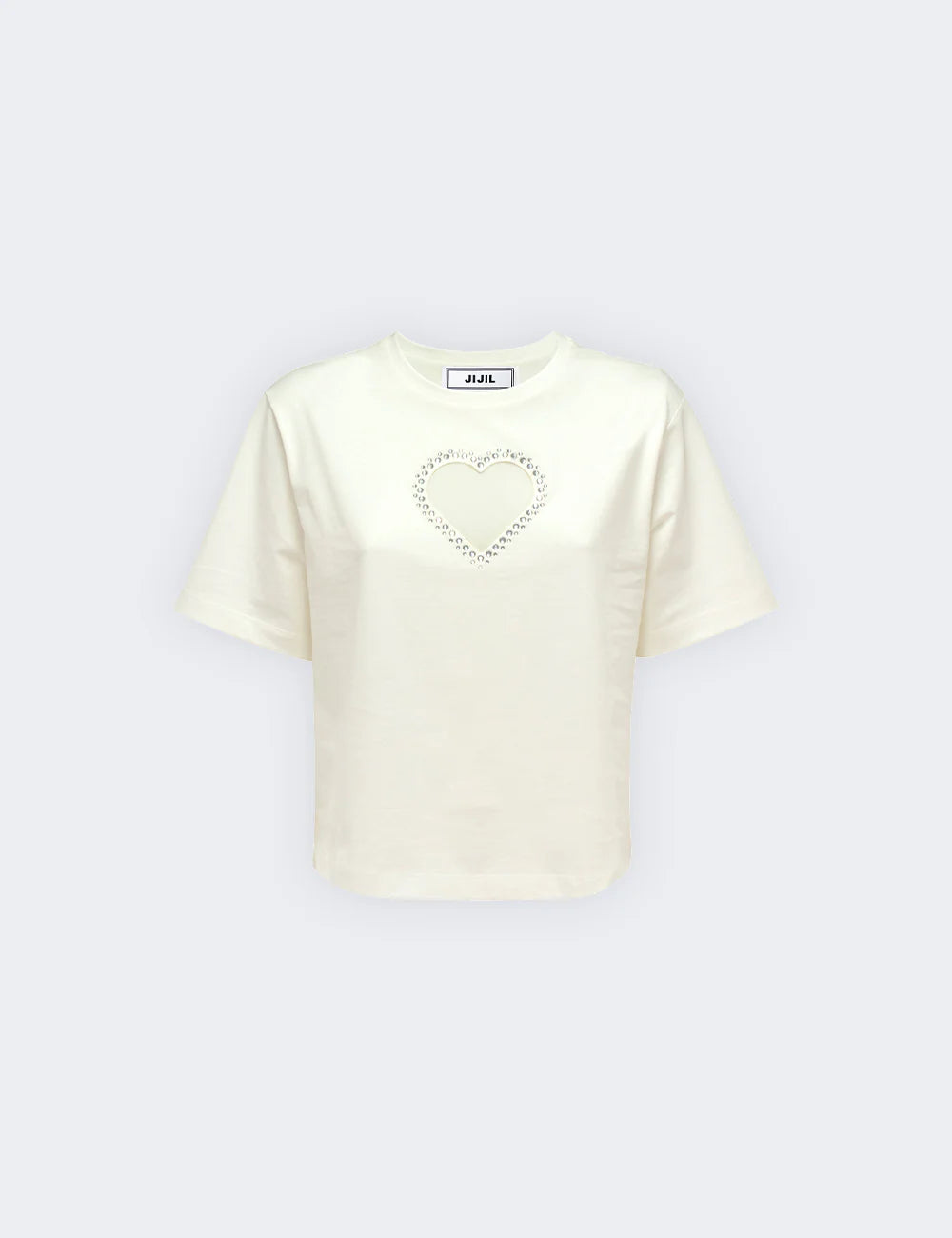 T shirt con inserto cuore