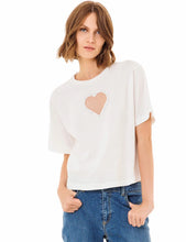 Carica l&#39;immagine nel visualizzatore di Gallery, T shirt con inserto cuore
